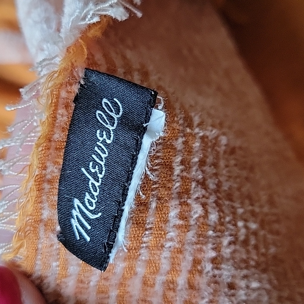 Madewell Orange Graphic Scarf - Picture 8 of 9